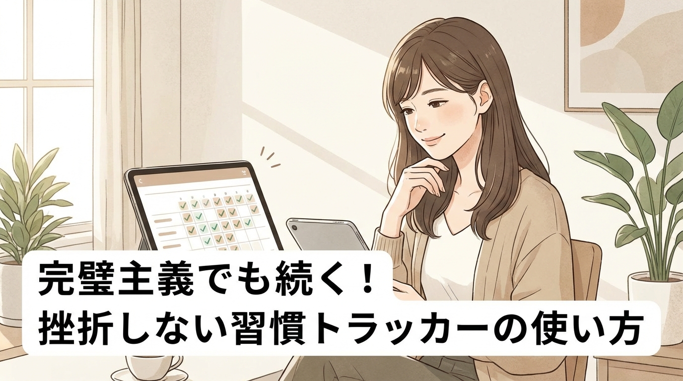 完璧主義でも続く!挫折しない習慣トラッカーの使い方