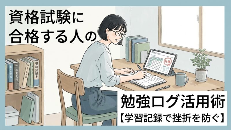 資格試験に合格する人の勉強ログ活用術【学習記録で挫折を防ぐ】