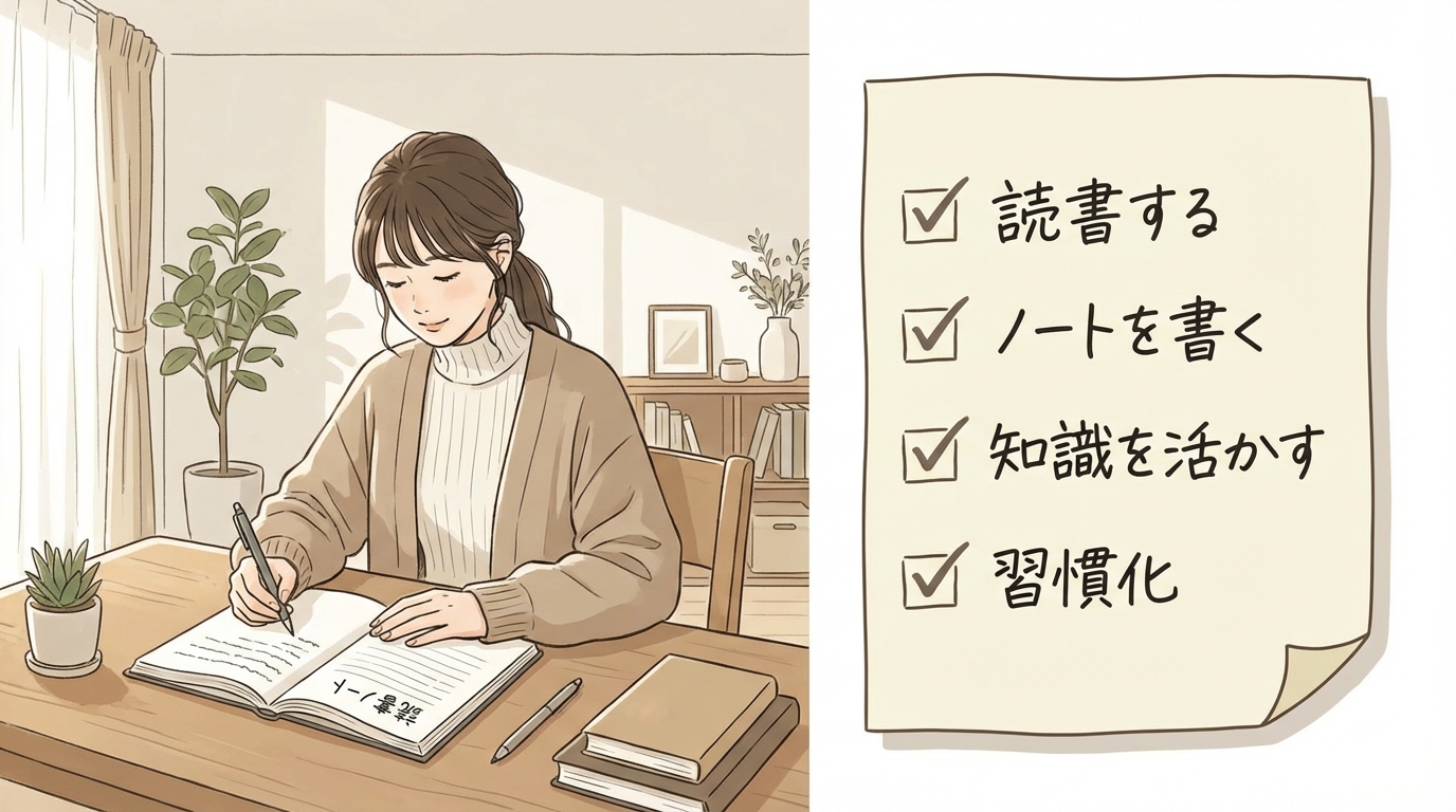 習慣化のコツを表すチェックリストのイメージ