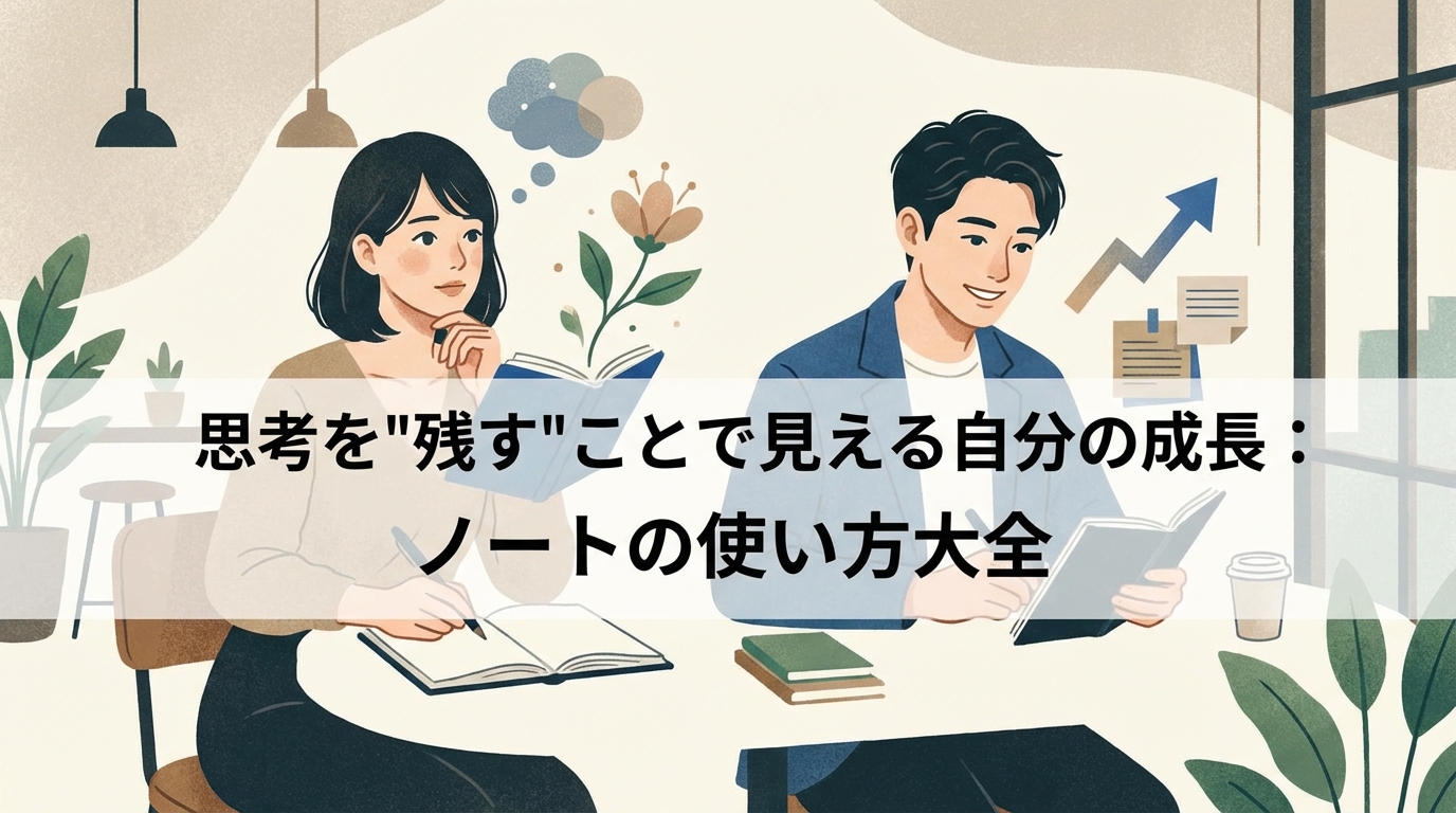 思考を”残す”ことで見える自分の成長：ノートの使い方大全