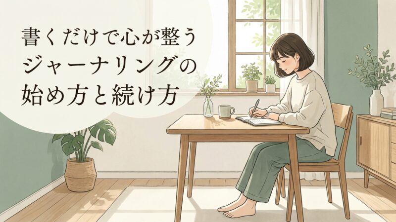 書くだけで心が整うジャーナリングの始め方と続け方