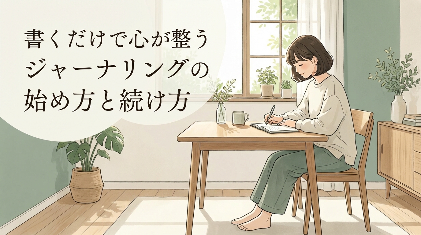 書くだけで心が整うジャーナリングの始め方と続け方