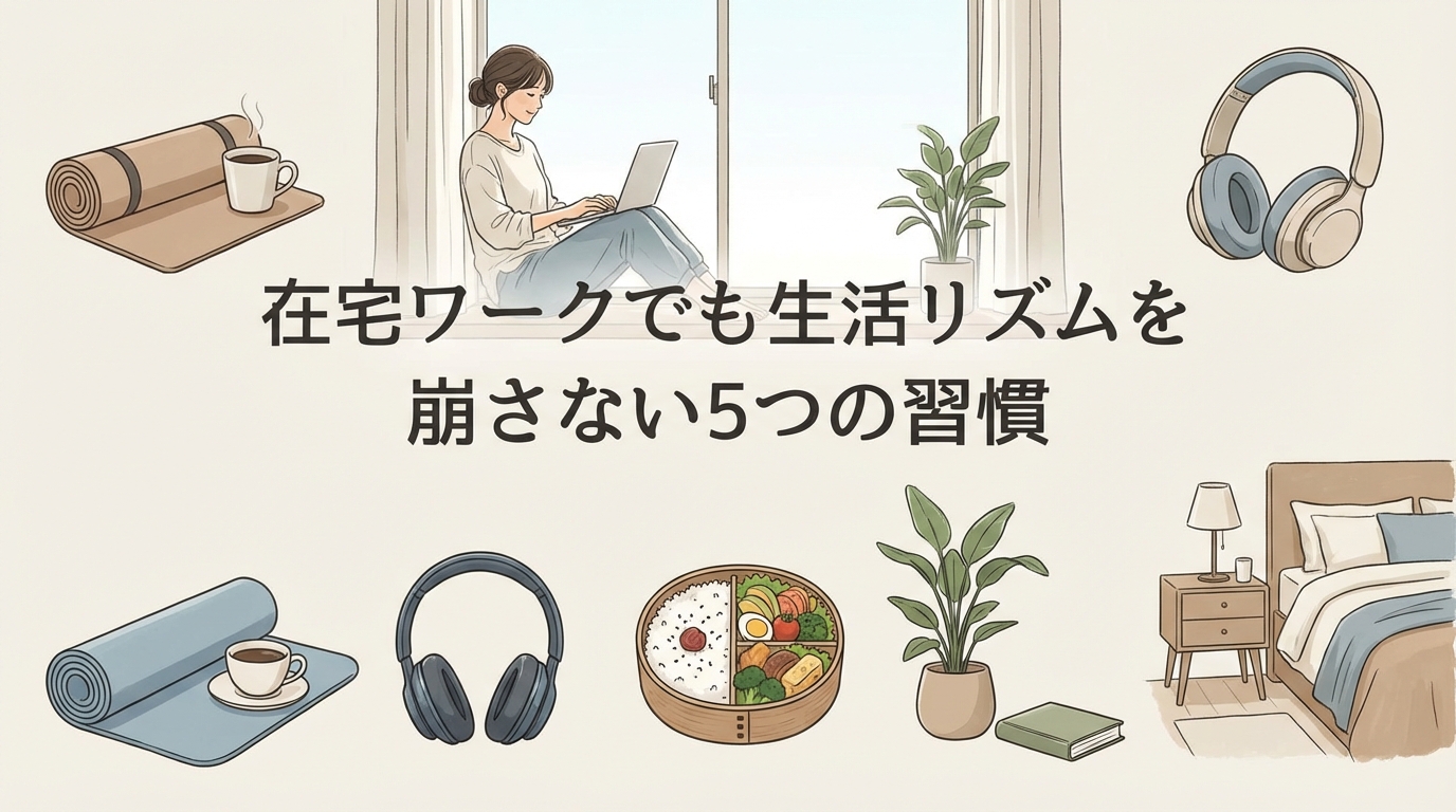 在宅ワークでも生活リズムを崩さない5つの習慣