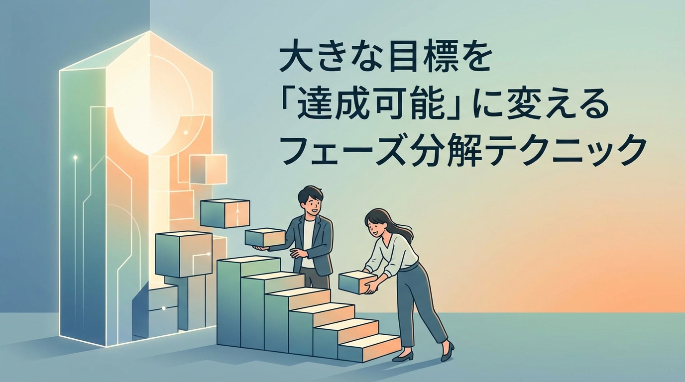 大きな目標を「達成可能」に変えるフェーズ分解テクニック