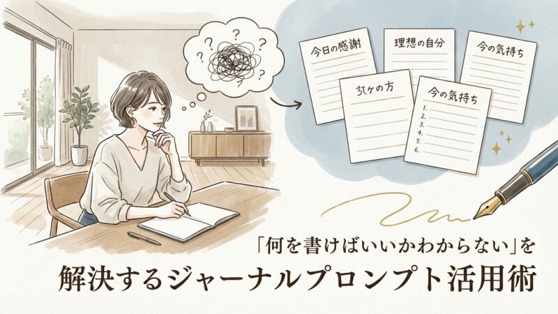 「何を書けばいいかわからない」を解決するジャーナルプロンプト活用術