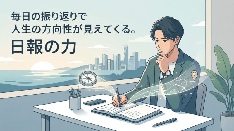 毎日の振り返りで人生の方向性が見えてくる。日報の力