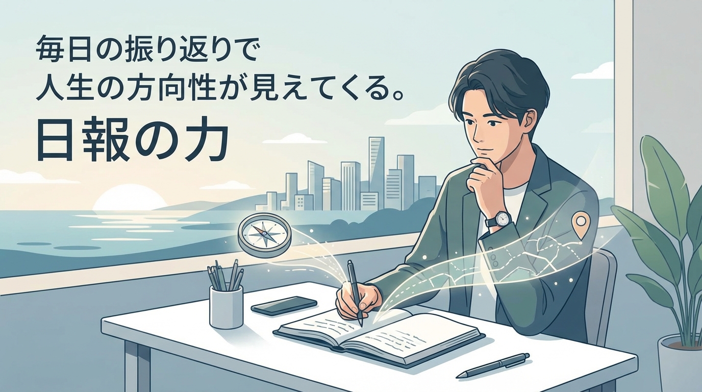 毎日の振り返りで人生の方向性が見えてくる。日報の力