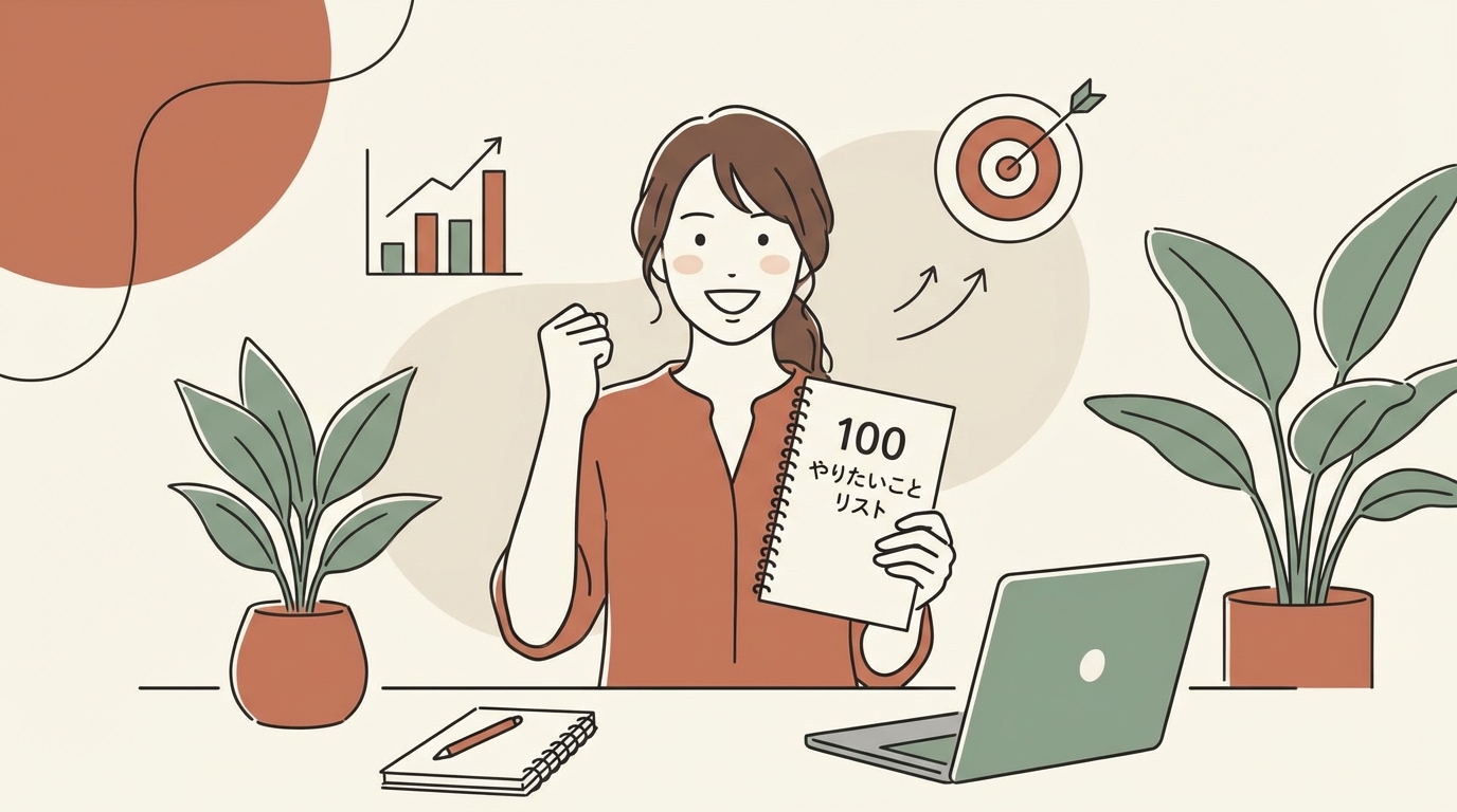 目標を達成してガッツポーズをする女性のイメージ写真