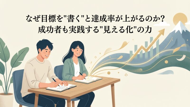 なぜ目標を"書く"と達成率が上がるのか?成功者も実践する"見える化"の力