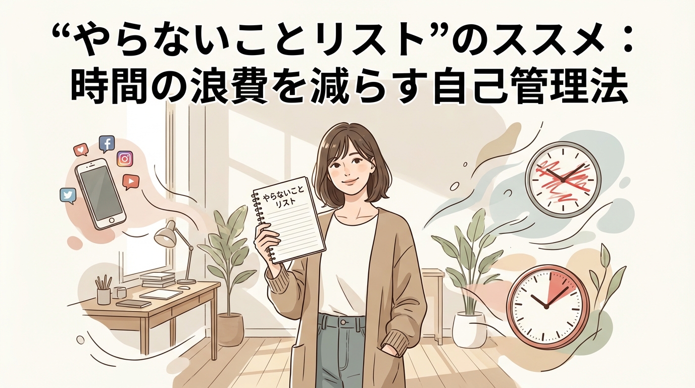 “やらないことリスト”のススメ： 時間の浪費を減らす自己管理法