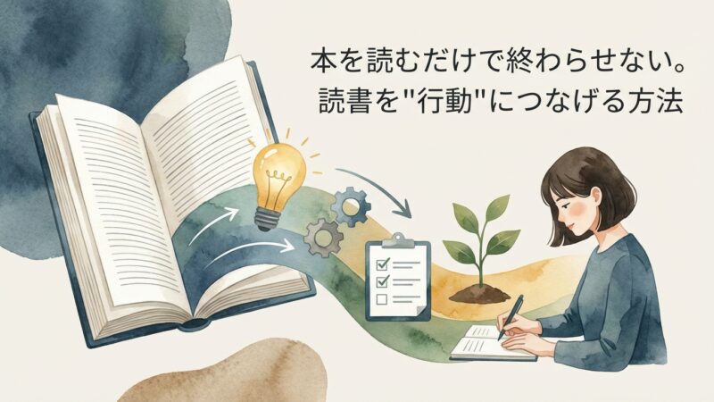 本を読むだけで終わらせない。読書を"行動"につなげる方法
