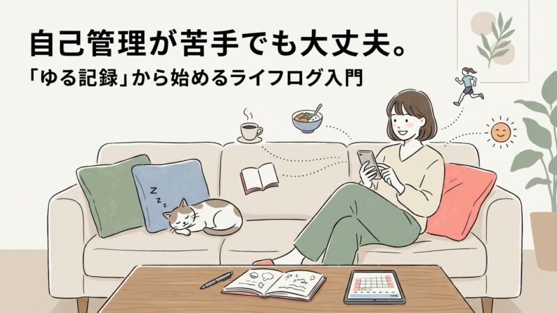自己管理が苦手でも大丈夫。「ゆる記録」から始めるライフログ入門
