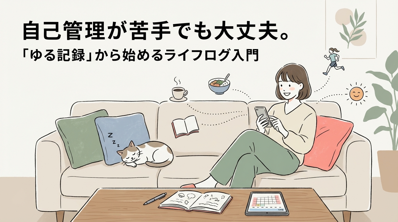 自己管理が苦手でも大丈夫。「ゆる記録」から始めるライフログ入門