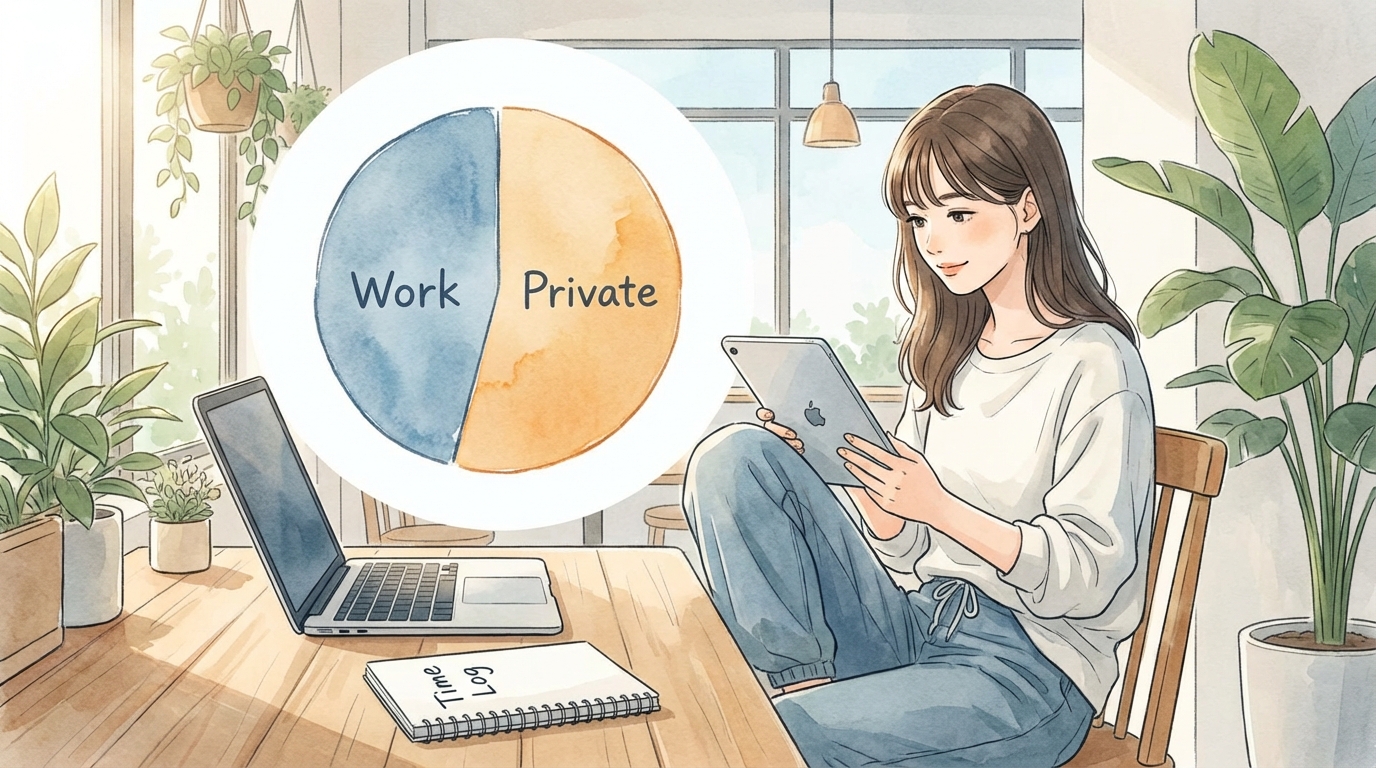 時間配分を可視化したグラフのイメージ