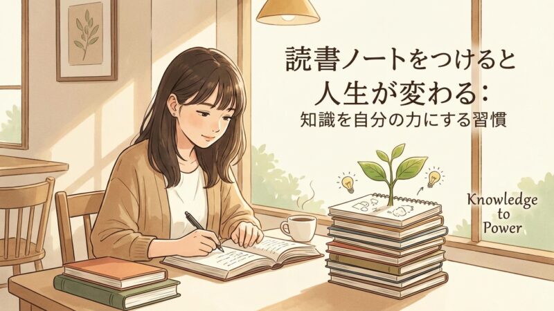 読書ノートをつけると人生が変わる：知識を自分の力にする習慣